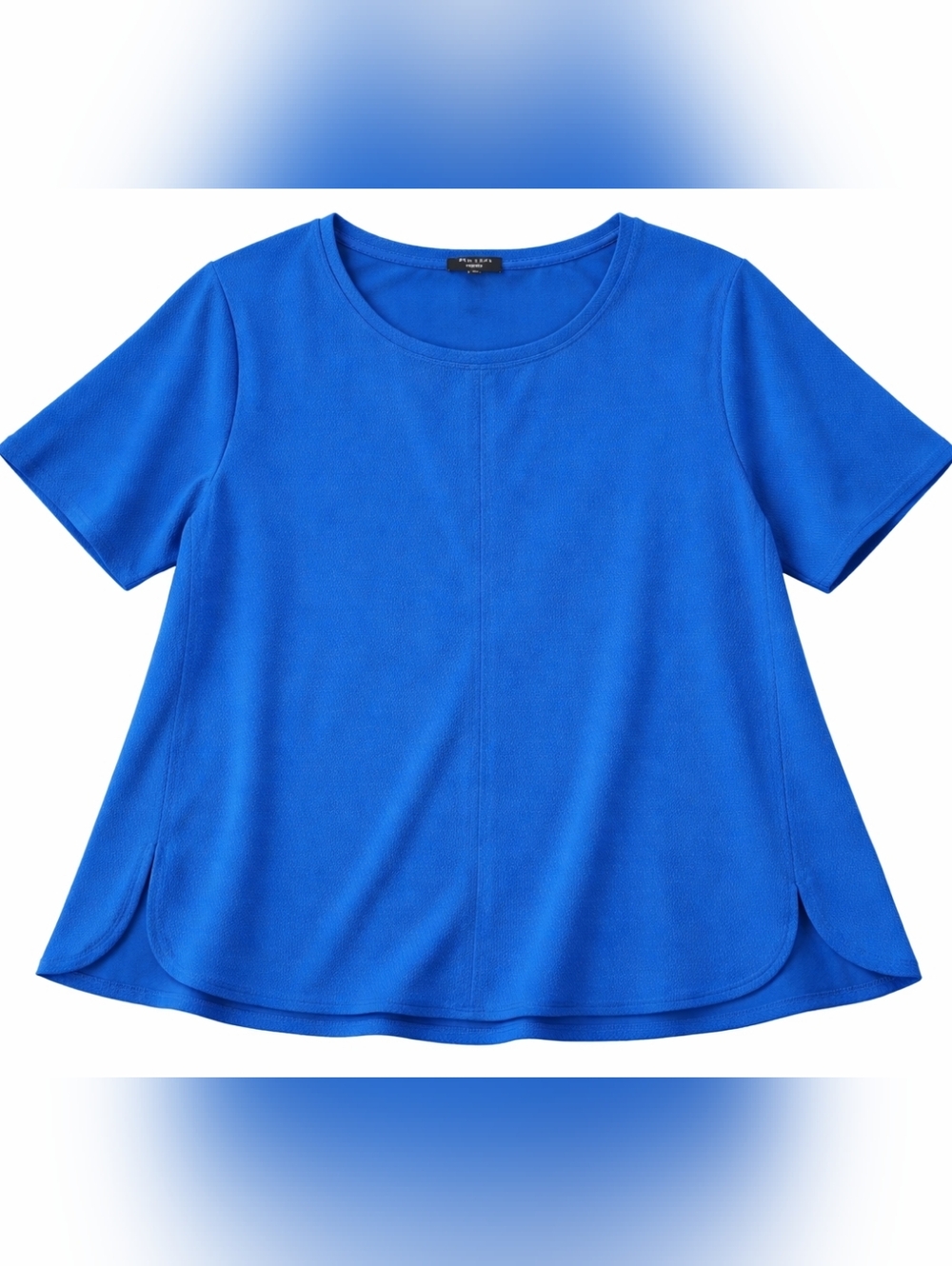 ASOS Plus Size Blue Short Sleeve Scoop Neck Top Size US 24 - Picture 3 of 5